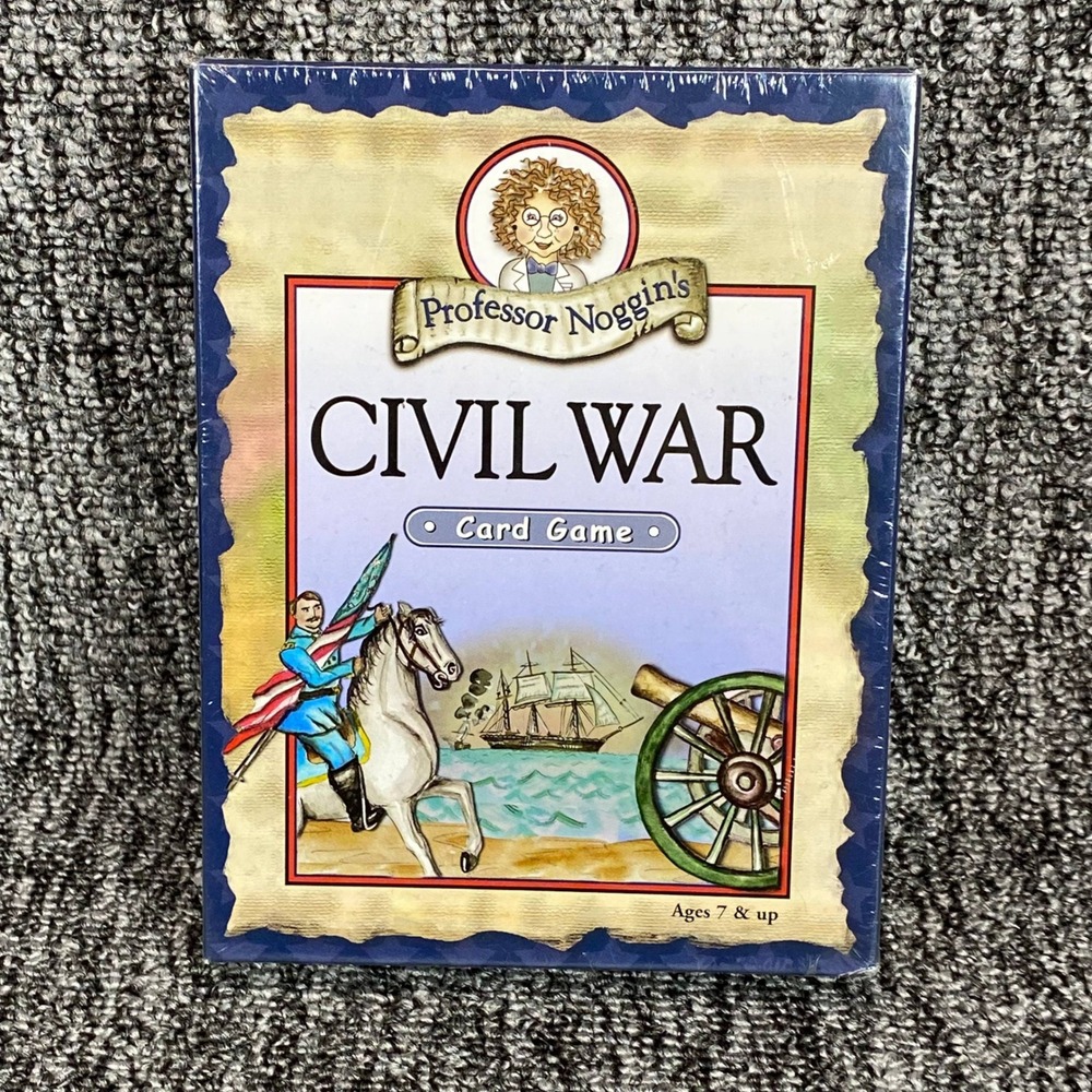 Professor Noggins Civil War Card Game Kids Ages 7 Blue Educational Trivia Game